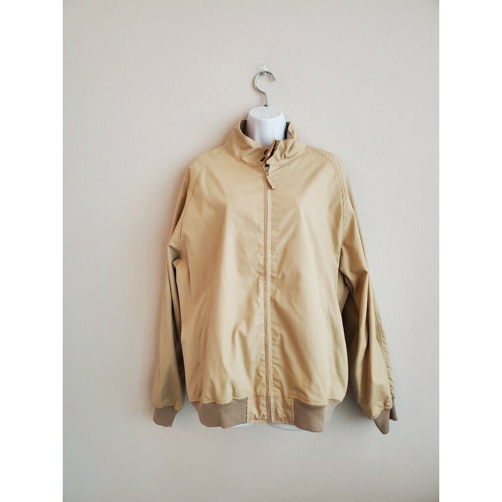 EUC Bullock & Jones Women's Jacket Tan Size XL Zip and Button